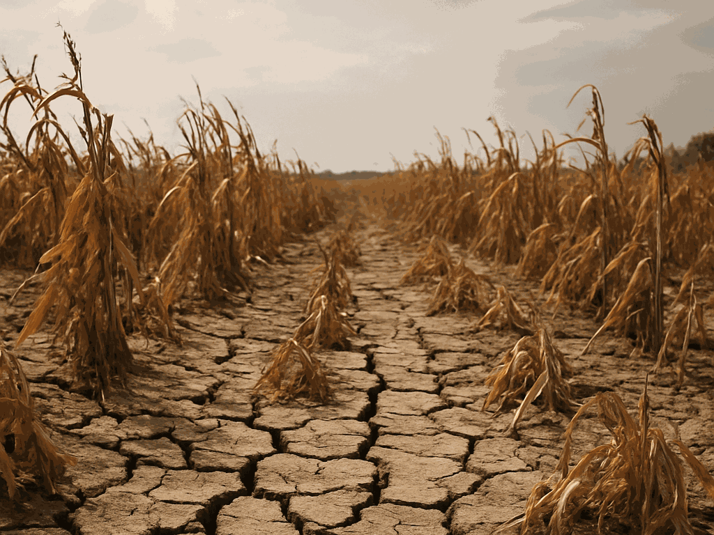 La tierra seca se vuelve estéril