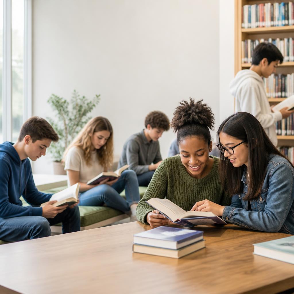 Grupo de personas leyendo